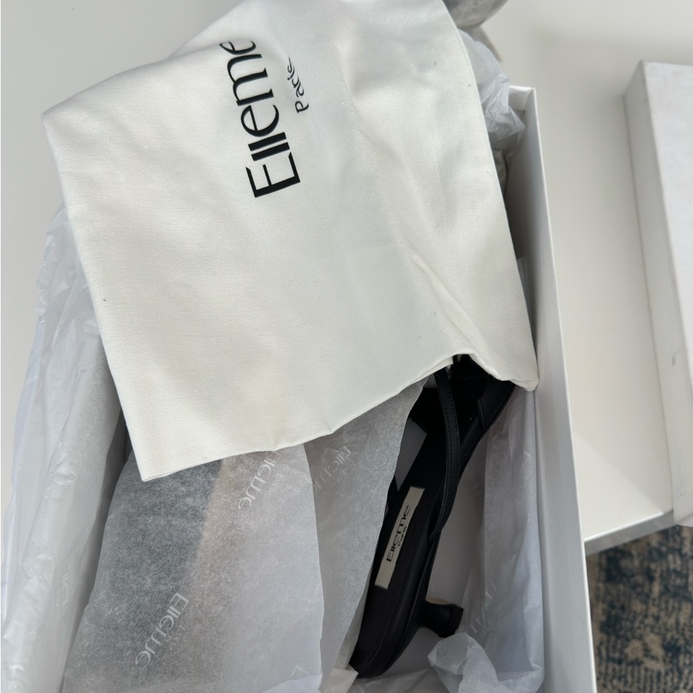 Elleme Black Leather Mules - Picture 8 of 8
